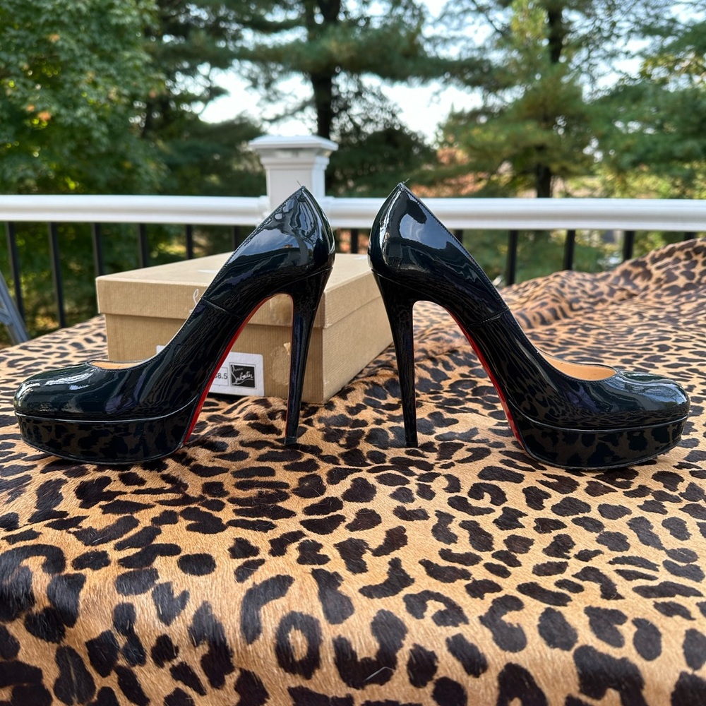 Christian Louboutin BIANCA BLACK HEELS 38.5 - Picture 9 of 13